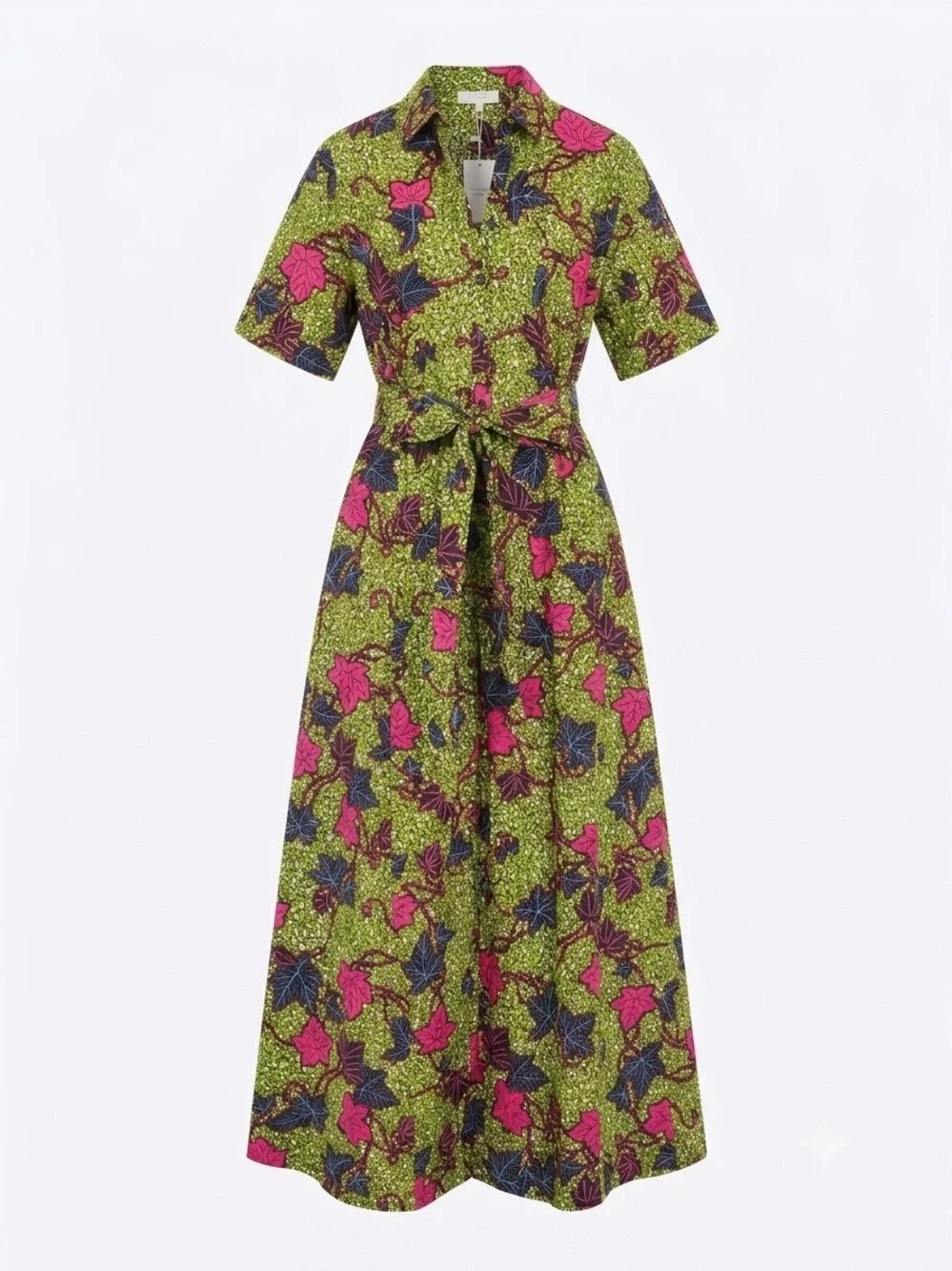 Tribe of Dumo 4XL Ankara Wax Print Maxi Dress Resort V-Neck with Ruffle NWT 4X - Picture 1 of 6